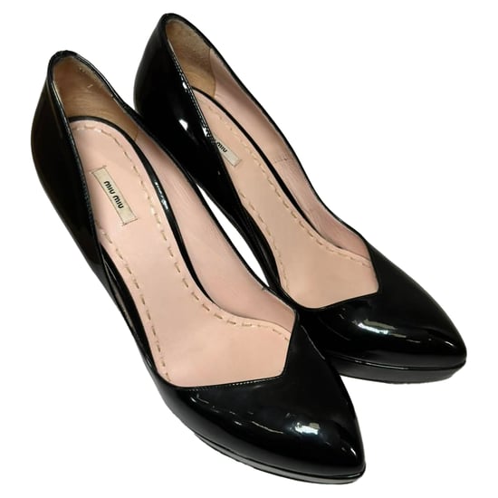 Miu Miu Platform Pumps in Black Patent Leather - Image 6