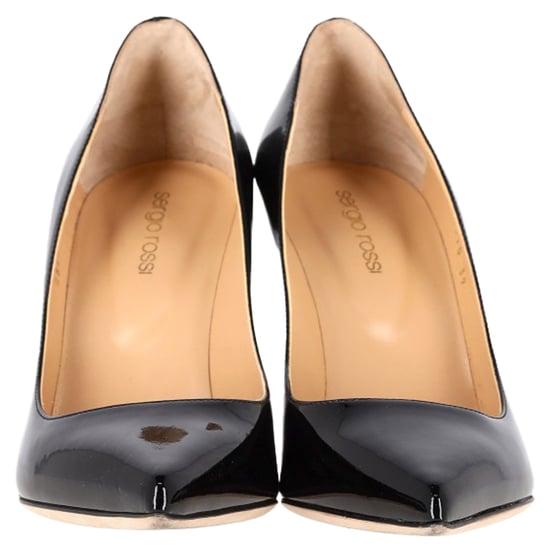 Sergio Rossi New Secret Pumps in Black Patent Calf Leather - Image 2