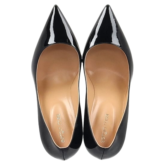 Sergio Rossi New Secret Pumps in Black Patent Calf Leather - Image 3