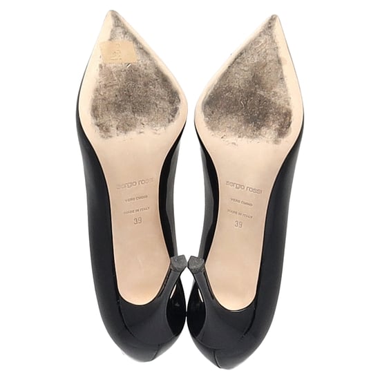 Sergio Rossi New Secret Pumps in Black Patent Calf Leather - Image 5