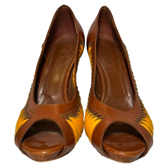 Alexander McQueen Colorblock Pumps in Brown Leather - Image 2