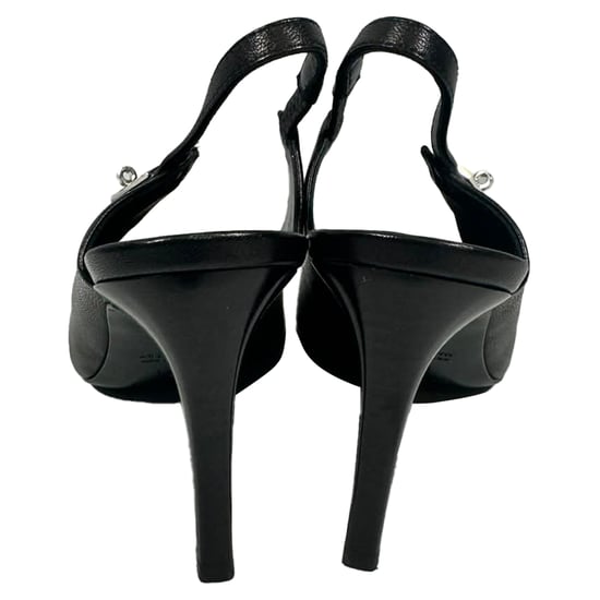 Hermès Lover 80 Slingback Pumps in Black Leather - Image 4