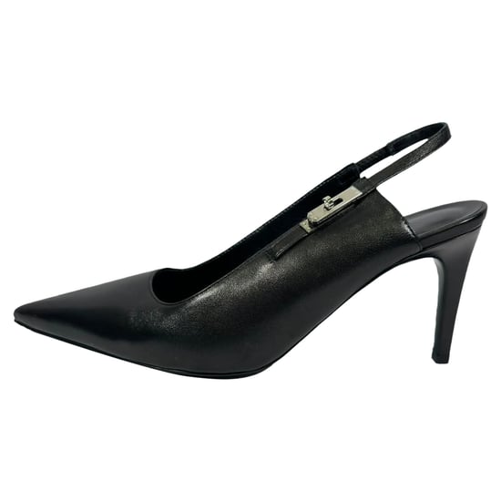 Hermès Lover 80 Slingback Pumps in Black Leather - Image 5