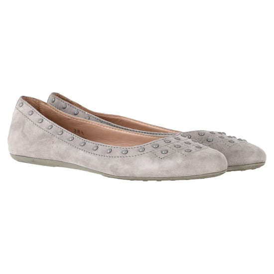 Tod's Studded Ballet Flats in Grey Suede - Image 4