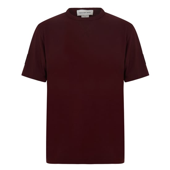 Calvin Klein Heren Badge Ronde Hals Regular T-Shirt (Mocha) - Image 1