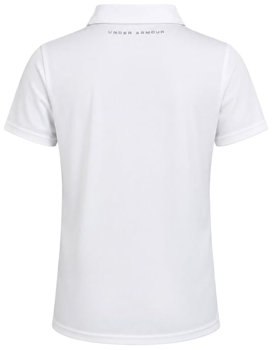 Under Armour Performance 2.0 Kids White Polo Shirt - Image 2