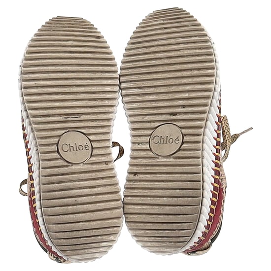 Chloé Nama Mesh Sneakers i Flerfärgad Mocka - Image 6