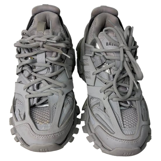 Balenciaga Track Recycled Sole Sneakers in Grey Polyurethane - Image 4