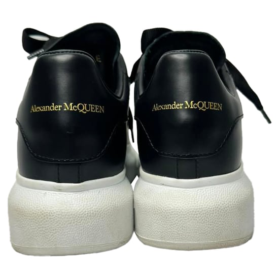 Alexander McQueen Oversized Sneakers in Black Calf Leather - Image 3