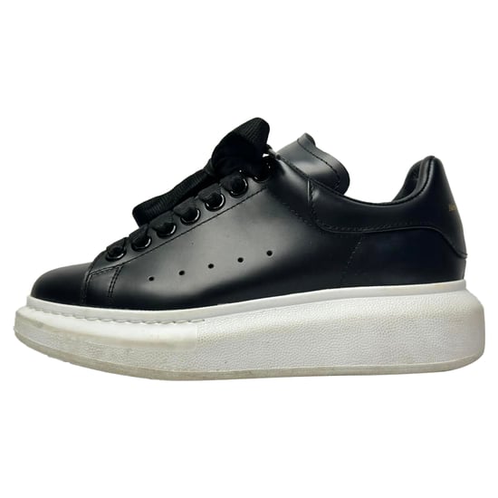 Alexander McQueen Oversized Sneakers in Black Calf Leather - Image 4