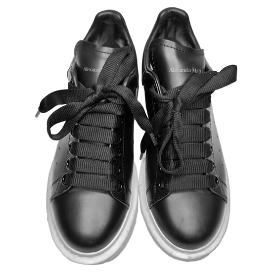 Alexander McQueen Oversized Sneakers in Black Calf Leather - Image 5