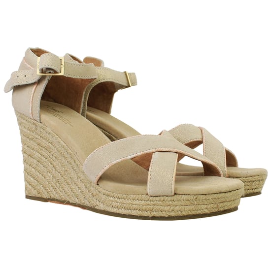 Toms Strappy Womens Beige Wedges - Image 2