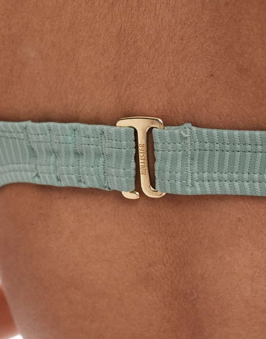 Hollister kurvig underwire bikiniöverdel i grön - Image 4