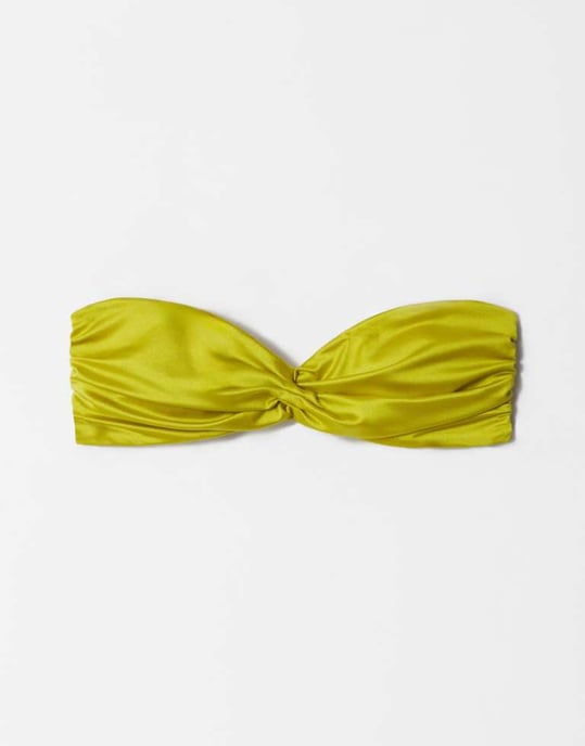 & Other Stories bandeau bikiniöverdel med avtagbar vaddering i grön - Image 1