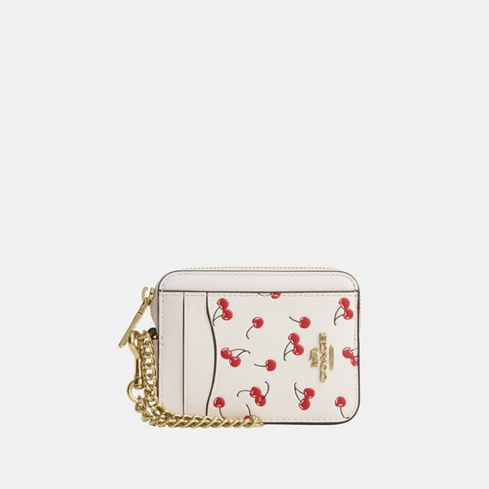Zip Card Case With Cherry Print - Image 1