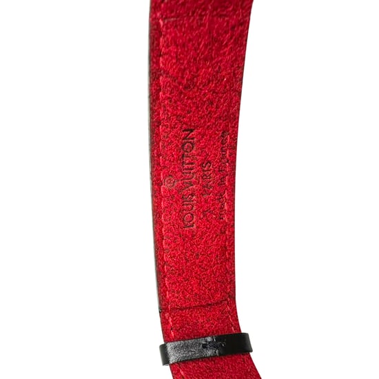 Louis Vuitton Rouge Mongram Eclipse Canvas Reversible Hinge Bracelet in Black Leather - Image 5