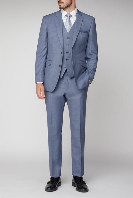Tailored Suit Trousers in Light Blue - Image 2