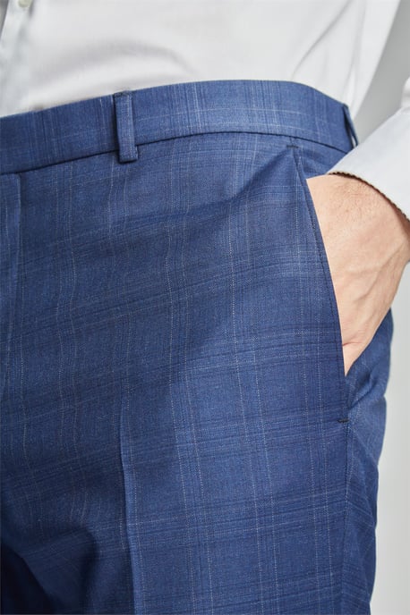 Slim Fit Suit Trousers in Blue - Image 2