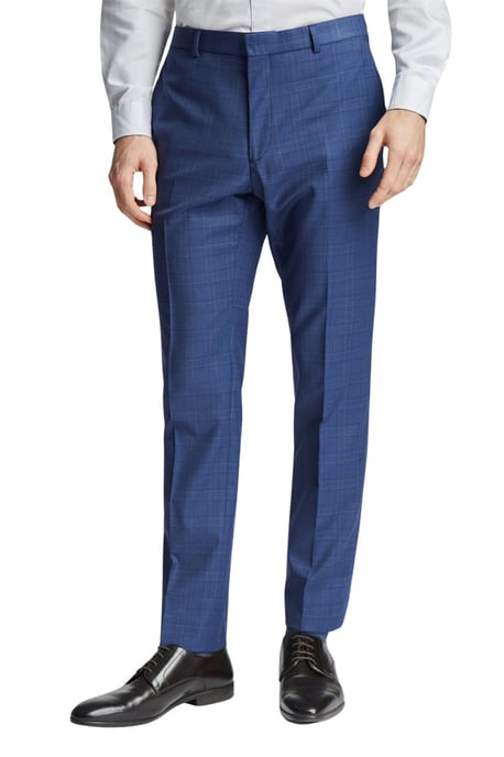 Slim Fit Suit Trousers in Blue - Image 3