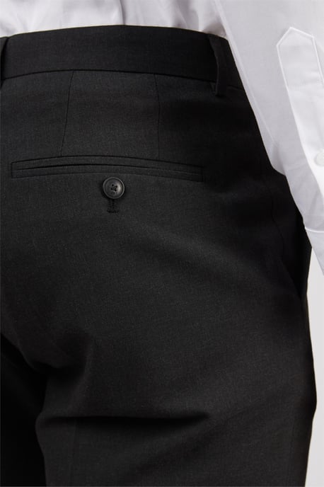 Flat Fronted Regular Suit Trousers in Black - Image 3