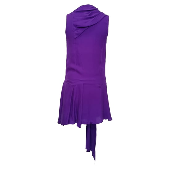 Dior Drape Accent Mini Dress in Violet Chiffon - Image 3