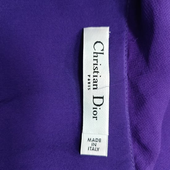 Dior Drape Accent Mini Dress in Violet Chiffon - Image 6