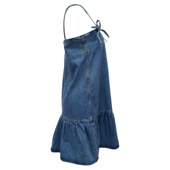 Ganni Tint Mini Jurk in Lichtblauwe Denim - Image 2