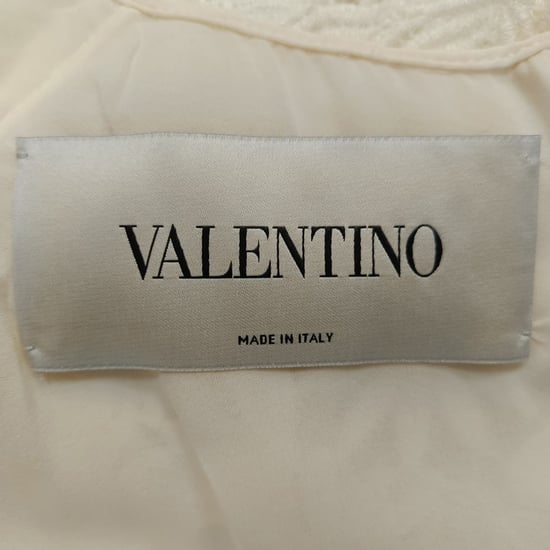 Valentino Kant Gedetailleerde Mini-jurk in Witte Katoen - Image 4