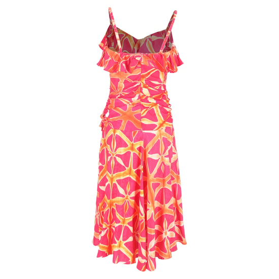 Ulla Johnson Zoya Ruffled Printed Dress in Red Silk - Image 3