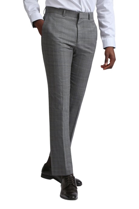 Slim Fit Suit Trousers in Grey - Image 2