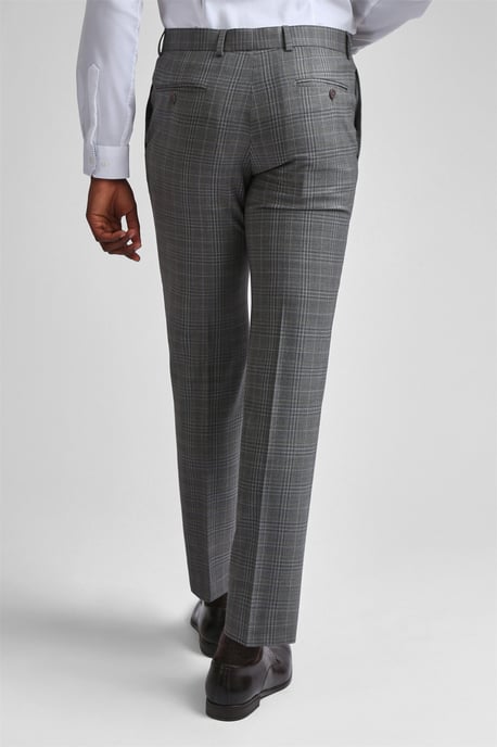 Slim Fit Suit Trousers in Grey - Image 3