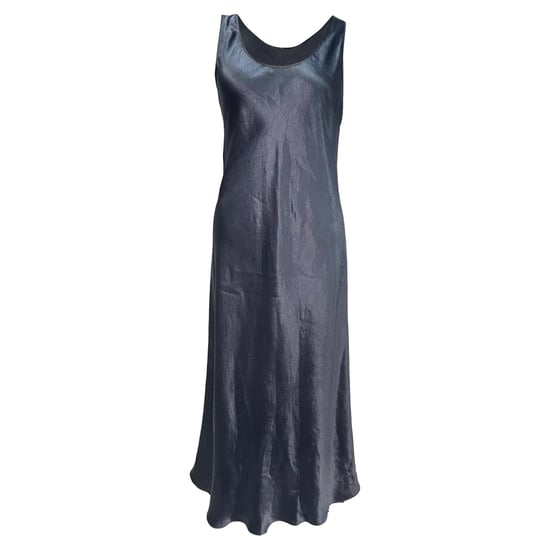 Max Mara Leisure Talete Midi-jurk in marineblauwe acetaat - Image 1