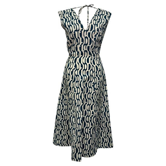 Max Mara Geometrische Print Midi-Jurk in Multicolore Katoen - Image 1