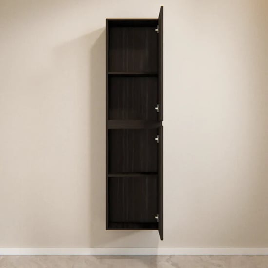 Mirlux Badkamermeubel set 100cm walnut wastafel wit - Image 6