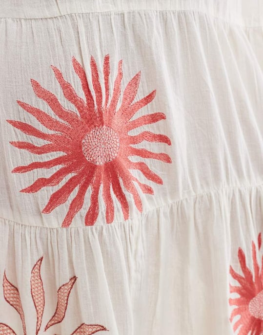 Accessorize puffärmad midi strandklänning i sommarsoltryck - Image 2