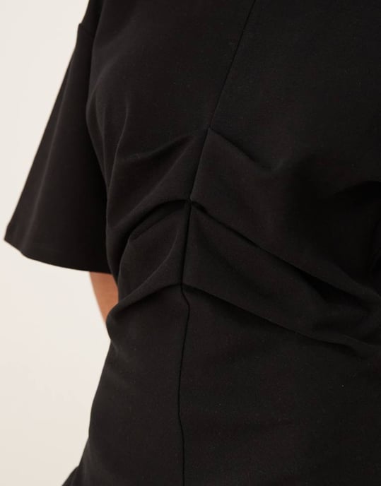ASOS DESIGN twist front t-shirt mini klänning i svart - Image 3