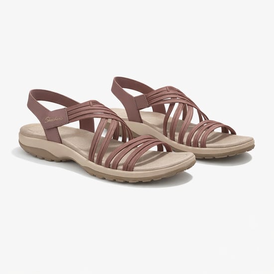 Skechers Reggae Slim - Sunnyside 2.0 Womens Cross Strap Sandals Mauve/pink - Image 2