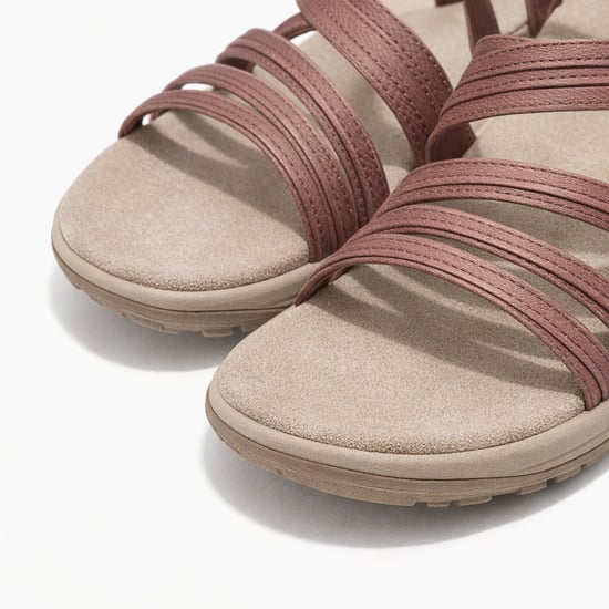 Skechers Reggae Slim - Sunnyside 2.0 Womens Cross Strap Sandals Mauve/pink - Image 3