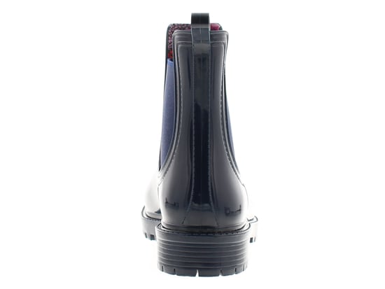Platino Womens Ankle Wellies Splash Slip On navy - Image 4