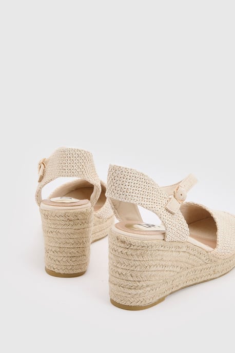 Emmy Textile Closed Toe Espadrille Wedge Sandals - Image 4