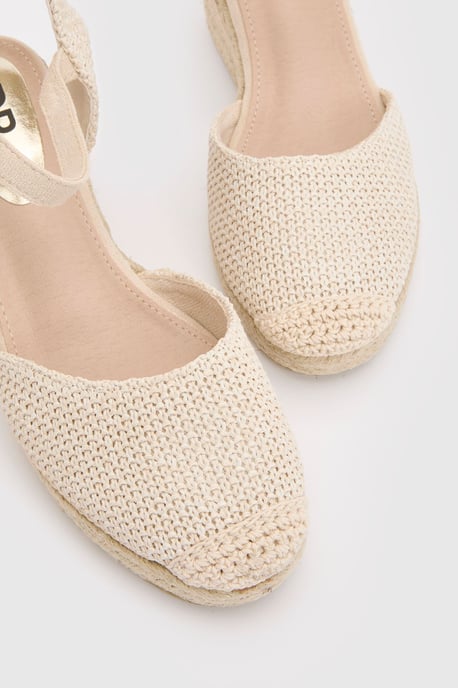Emmy Textile Closed Toe Espadrille Wedge Sandals - Image 5