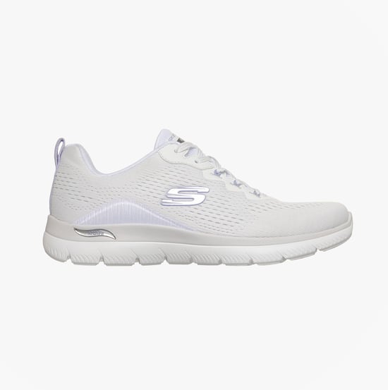 Skechers Arch Fit Summits - Daily Flow Womens Casual Trainers White Lavender - Image 1