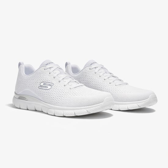 Skechers Arch Fit Summits - Daily Flow Womens Casual Trainers White Lavender - Image 3
