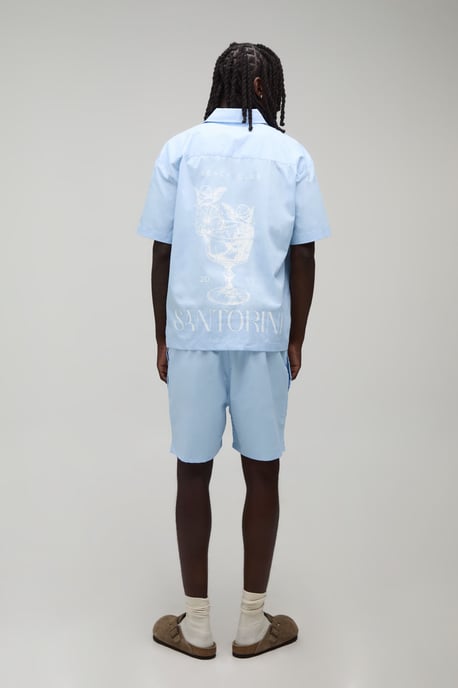Regular Fit Short Sleeve Santorini Shirt and Relaxed Short Set - Image 2