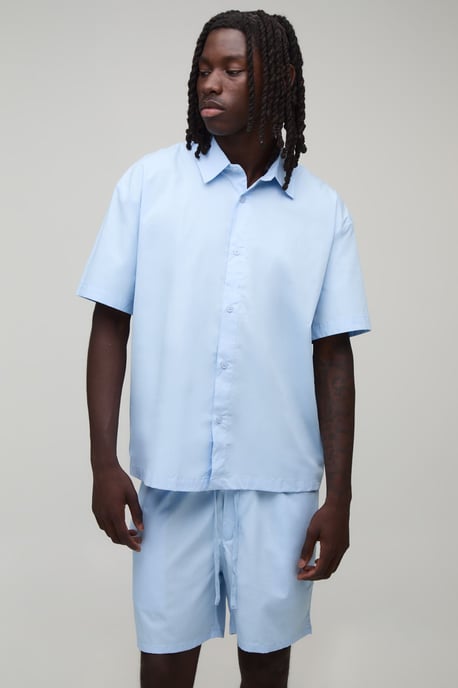 Regular Fit Short Sleeve Santorini Shirt and Relaxed Short Set - Image 3