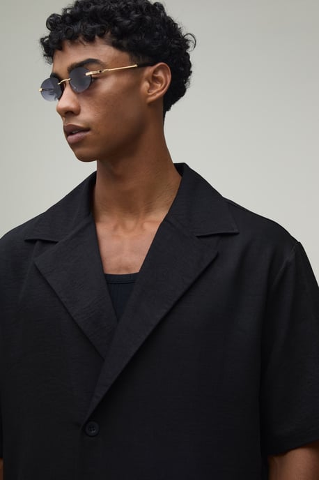 Wrap Linen Look Shirt & Short Set - Image 3
