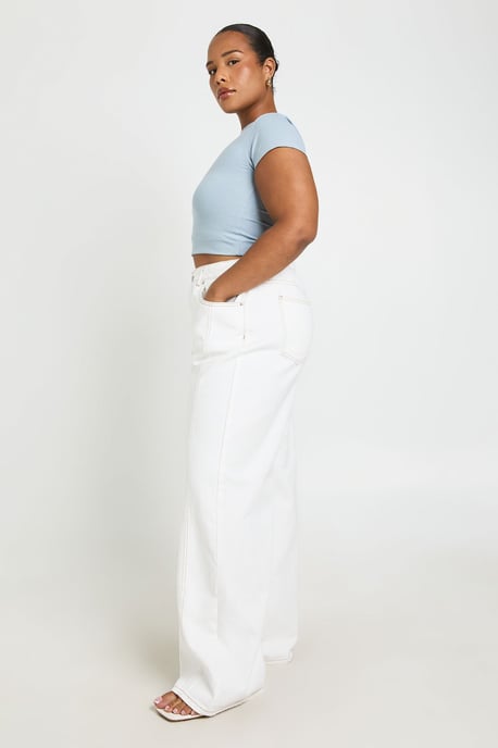 Plus Seam Detail Straight Leg Jean - Image 3