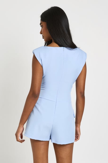 Slash Neck Tailored Playsuit - Image 2