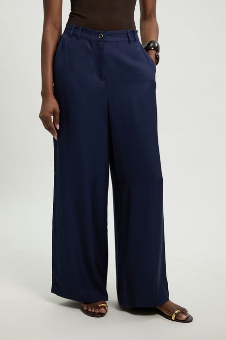 Premium Viscose Linen Woven Straight Leg Trouser - Image 2