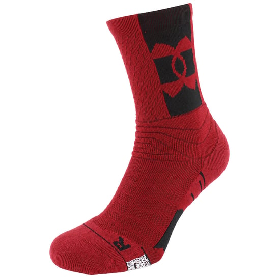 Under Armour 1-Pack Project Rock Dark Red Crew Socks - Image 1